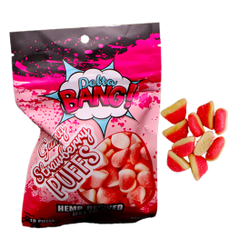 Strawberry Puffs Delta-8 THC Gummies  Strawberry Puffs Delta-8 THC Gummies