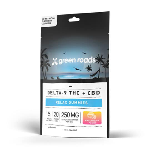 Watermelon Punch THC Relax Gummies Delta-9 + CBD